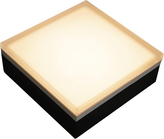 LUMENGY Paver Light 6x6 Inch (5.9x5.9), 2700K Warm White, Glare-Free Brick Lighting for Driveways, Walkways, Pool Decks and Patios, 12V Hardwired, IP67 Waterproof, Drive-Over Rated