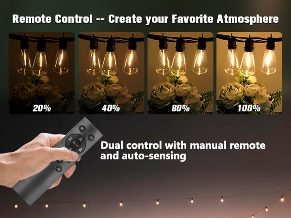 200ft Solar LED Outdoor String Lights Patio Lights with Shatterproof 2700K ST38 Vintage Edison Plastic Bulbs Dimmable, Outside Hanging Lights Waterproof for Porch, Deck, Garden, Backyard