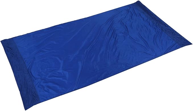 Portable Parachute Camping Hammock, Lightweight Outdoor Hammock with Aluminum Snap Hooks and Storage Bag, Compact Foldable Hammock for Hiking Travel Picnics (Blue)