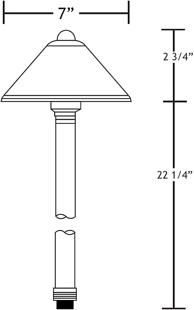 VOLT Conehead 12V Brass Path Light (Bronze) & 3W 2700K G4 LED Bulb | 12-Foot Diameter Illumination, 300 Lumens, Warm White Light, Low Voltage, Ideal for Pathway Walkway Garden Driveway or Patio