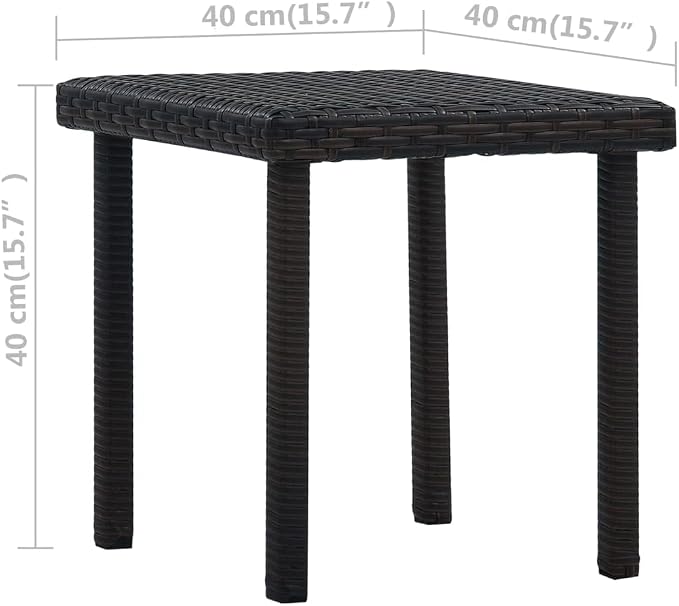 Durable Powder Coated Steel Small Garden Tea Table Outdoor Balcony Patio Table Set