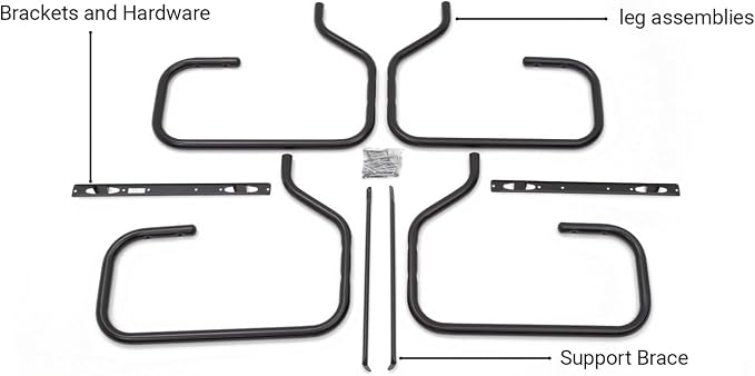 Woodlawn&Home, 600014, Picnic Table Frame, Black Without Wood