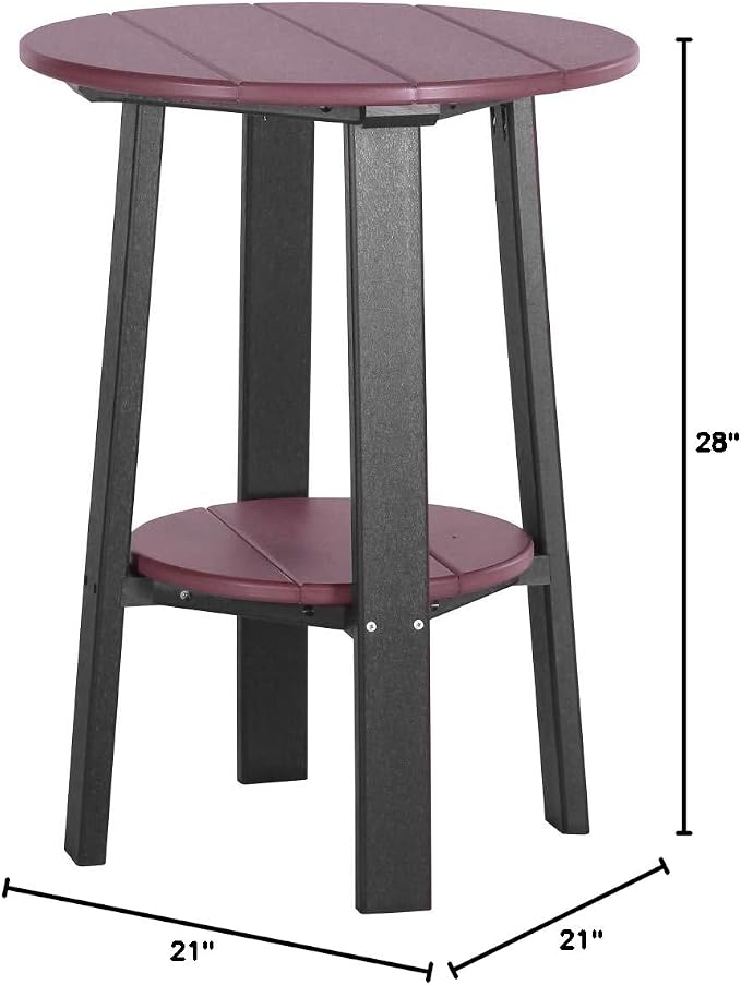 LuxCraft Deluxe End Table 28" Cherrywood/Black