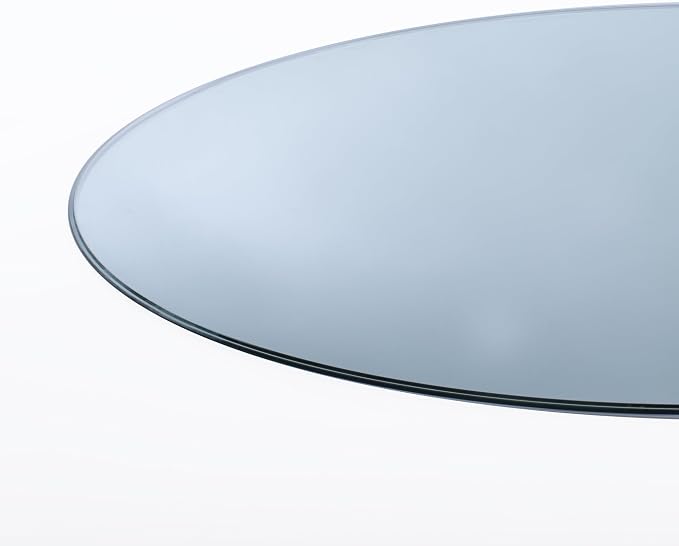 Spancraft Glass 48" Inch Round 1/2" Thick Clear Glass Table Top with Ogee Edge and Tempered Glass, Replacement Glass Table Top, Great for Dining Tables, end Tables, and Outdoor Patio Table Tops or