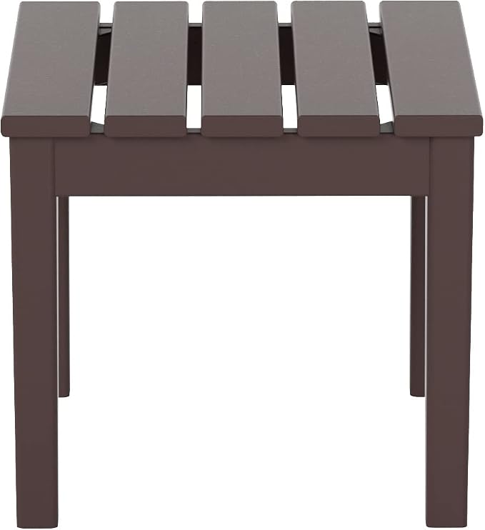 WestinTrends Ashore Outdoor Patio Modern Adirondack Side Table, Dark Brown