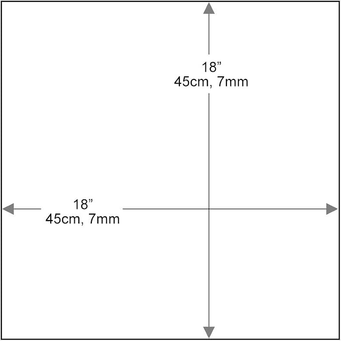 Dulles Glass 18" Square Glass Table Top, 1/4" Thick Clear Tempered Replacement Glass, Flat Polished Edge & Eased Corners for Coffee, Dining, Patio Tables & Furniture Protection