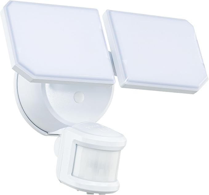 Guardian Flood and Security Wall Light with 2 Lights 2,250 Lumens 20 Watts and Programmable Motion and Photo Sensor in White
