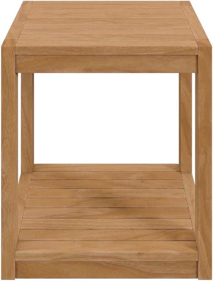 Modway Carlsbad Teak Wood Side Table, Natural