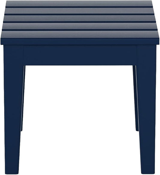 WestinTrends Ashore Outdoor Patio Modern Adirondack Side Table, Navy Blue