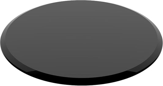 36 Inch Round Black Tempered Glass Table Top, Black Table Surface Protector, Safe 1/2" Thick-Beveled Polished Edge, Replacement Glass Top for Home, Office, Patio, Outdoor/Indoor