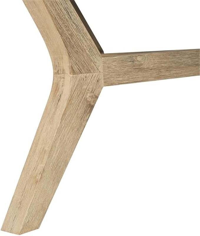 MAKLAINE Round Wood/Concrete Indoor/Outdoor Coffee Table, 18.1 in Height, Dark Gray Finish, Weather Resistant, Sculptural Design, Eco-Friendly Frame, 33.4 in Top, Versatile Patio or Living Room Table