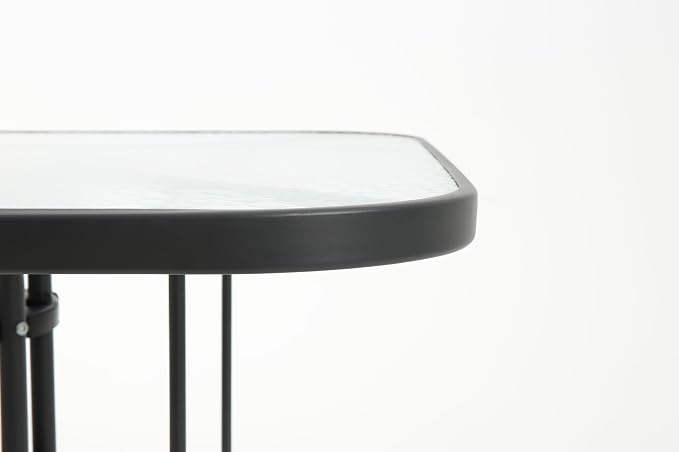 Square Patio Dining Table, 4-Person, Dark Grey