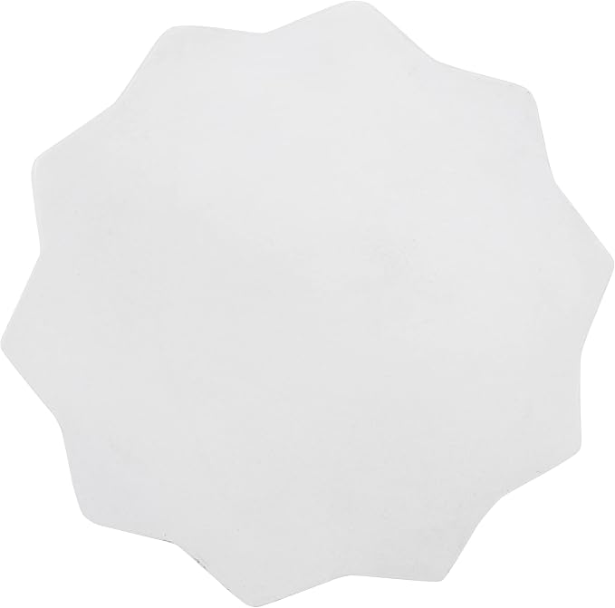 Outdoor Side Table 15.5" Geometric Shape Lightweight Concrete-Look Outdoor Indoor Accent Table Decorative Garden Stools, for Patio Porch Living Room, White