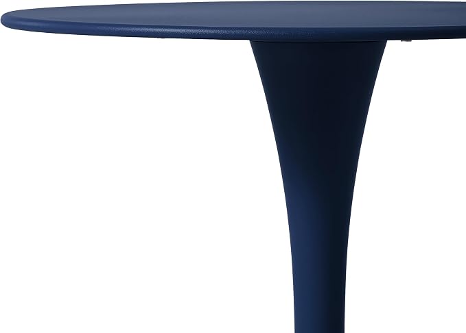 WestinTrends Playa 23.5" Round Outdoor Indoor Metal Cocktail Dining Table, Navy Blue