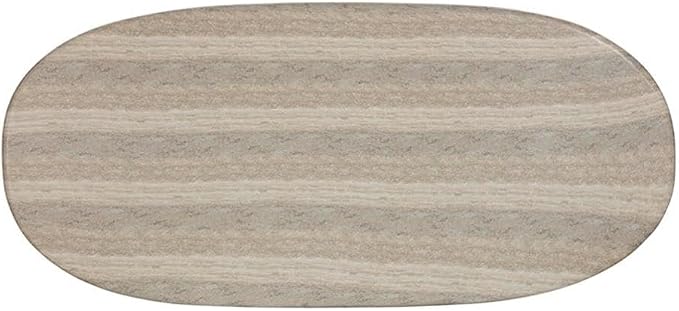 Pemberly Row Indoor/Outdoor Stone Pedestal Dining Table in Stone