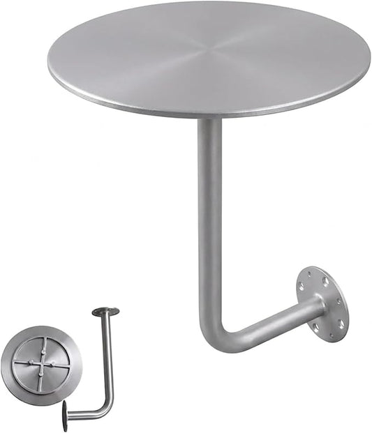 Wall Mounted Round Bar Table, Heavy Duty Iron Floating Desk, Space Saving Dining Table for Small Spaces, Waterproof Indoor/Outdoor Coffee Table