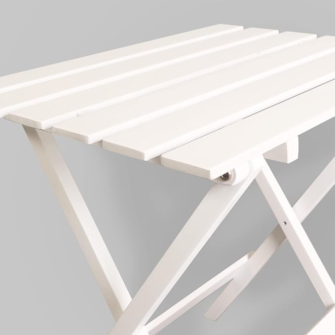 Casual Home Small Folding Side Table (2-Piece Set), 100% Solid Wood, Portable Patio Outdoor Small Table, Plant Stand, No Assembly
