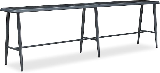 PURPLE LEAF Outdoor High Bar Table Extra-Long Rectangular Patio Pub Balcony Table with Waterproof Tabletop, 145” Long for 5 Seats