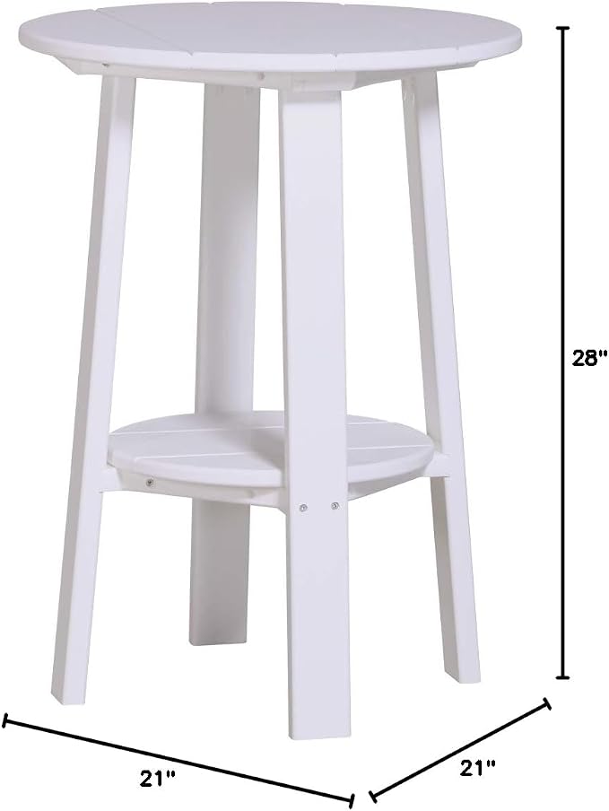 LuxCraft Deluxe End Table 28" White
