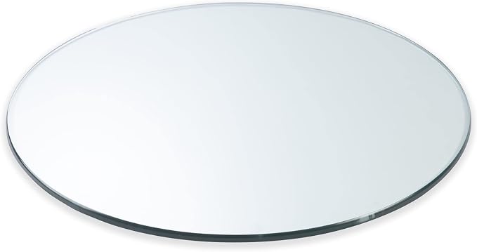 Spancraft 32" Inch Round 1/4" Thick Clear Glass Table Top with Flat Polished Edge and Tempered Glass, Replacement Glass Table Top, Great for Dining Tables, end Tables, and Outdoor Patio Table Tops or