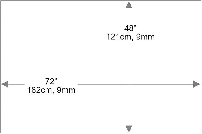 Dulles Glass 48X72 inch Rectangular Glass Table Top - Tempered - 1/4" Thick Glass Surface, Safe Flat Polished, Eased Corners, Multipurpose for Dining, Patio, Coffee and End Table