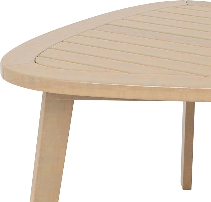 New Classic Furniture Radius Solid Wood Patio End Table, Natural