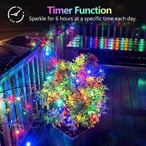 2 Pack 100 LED Fairy Lights Battery Operated with Remote, 33 FT Multicolor | Cuttable, 8 Modes, Memory, Dimmable, Waterproof Battery String Lights with Timer for Indoor Outdoor, Christmas Decorations