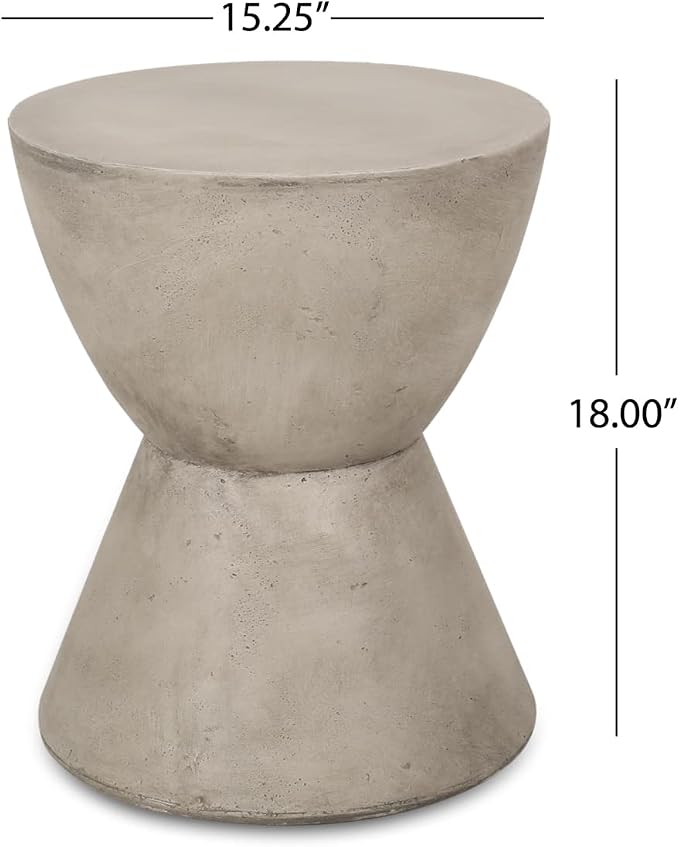 Christopher Knight Home 313408 Side Table, Light Gray
