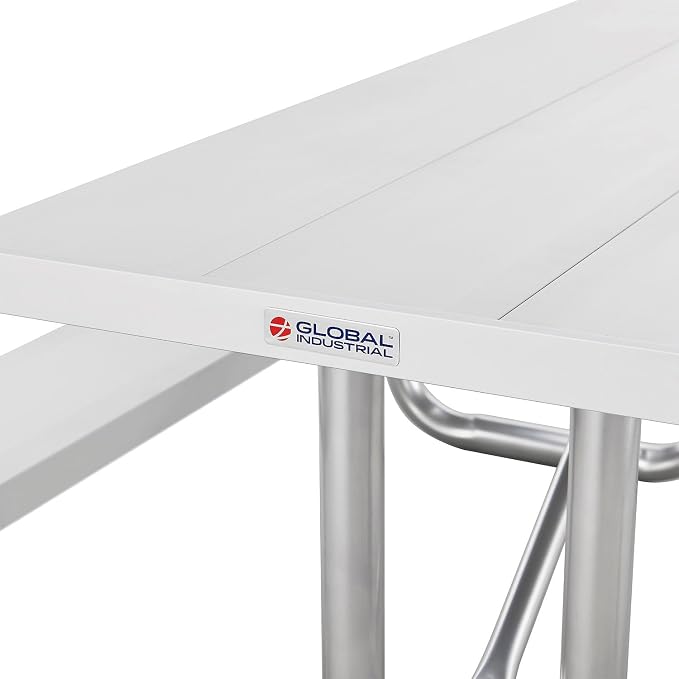 Global Industrial 6' Heavy-Duty Aluminum Picnic Table