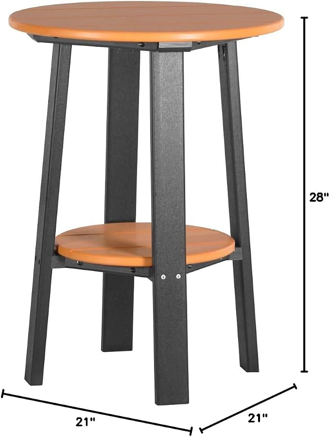 LuxCraft Deluxe End Table 28" Tangerine/Black