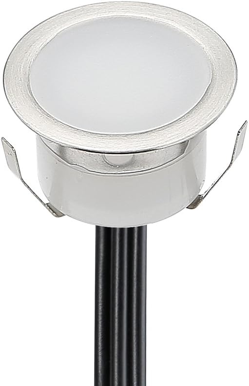 Low Voltage LED Deck Light Waterproof Outdoor Garden Yard Decor Lamps Recessed Wood Decking Stair Landscape Pathway LED Step Lighting, Warm White