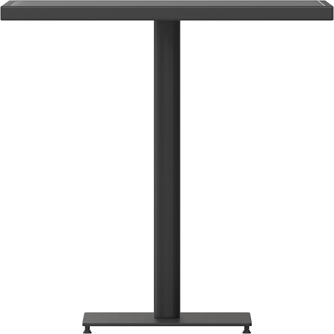 Flash Furniture Lark Commercial Outdoor Patio Bistro Dining Table - Faux Gray Wash Teak Poly Slats - 30" Square
