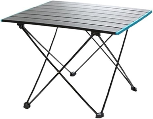 Folding Dining Table Outdoor Garden Furniture Sets Coffee Side Marching Tables Salon porable Folding Picnic Fishing Table Camping Supplies Equipment (Color : Blue 40x35x29cm)
