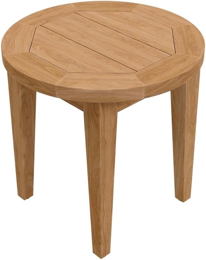 Modway Brisbane Modern Teak Wood Outdoor Patio Side Table in Natural