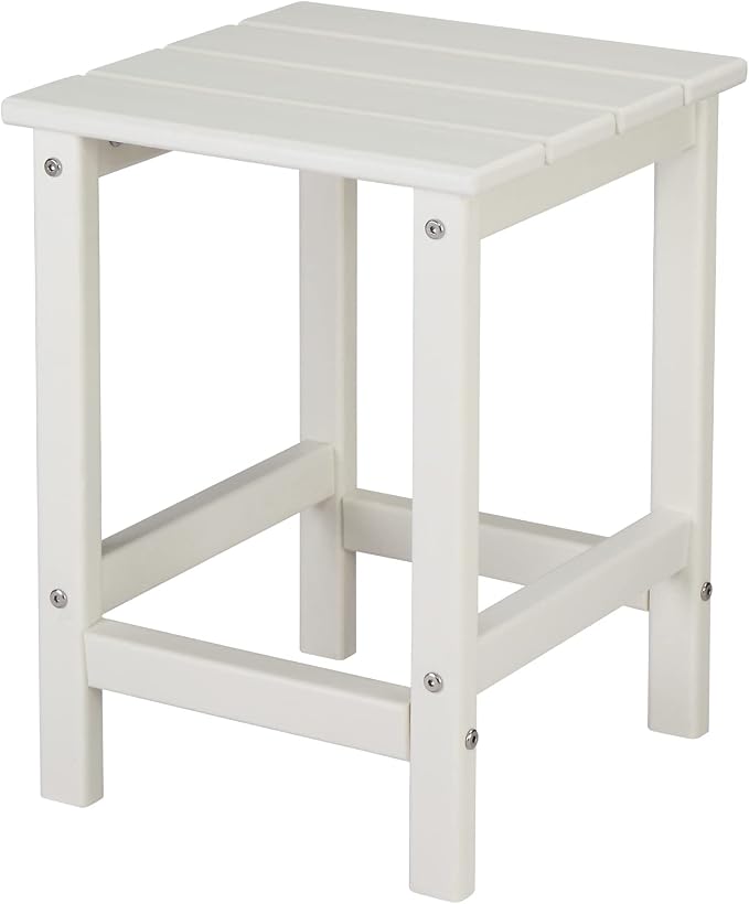 VINGLI Adirondack Side Table HPDE End Table Outdoor Indoor Table Weather Resistant Side Table for Living Room Bedroom Patio Garden Decor