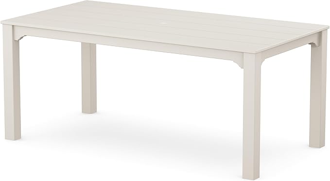 Martha Stewart by POLYWOOD® Chinoiserie Parsons 38" x 72" Dining Table in Sand