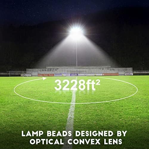 Juyace 3 Pack 36000Lm 240W Led Stadium Outdoor Flood Light Area Lighting | Super Bright Arena Lights，Commercial Area Lighting,5000K Daylight,100-277V,IP65 Waterproof,For Sport Court,Switch Control