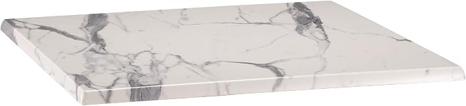 HBS 36" x 36" White Marble, Indoor/Outdoor All-Season EnduroTop Table Top