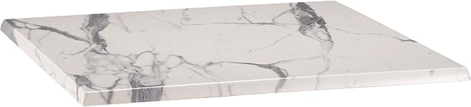 Holland Bar Stool 30" x 30" White Marble, Indoor/Outdoor All-Season EnduroTop Table Top