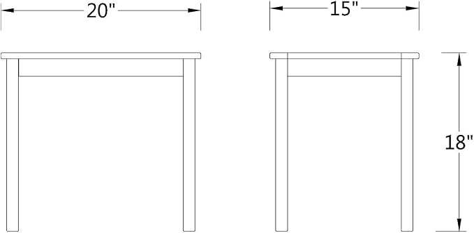 Cambridge Casual Bentley Solid Mahogany Outdoor Side Table – Weather-Resistant Patio End Table, Outdoor Accent Table for Porch, Deck, or Garden – Black Finish