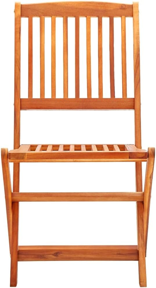 Outdoor Dining Set Brown Round Solid Eucalyptus Wood 23.6 x 23.6 x 29.5 in Foldable 2 Chairs 1 Table Bistro Patio Furniture for Balcony Garden Backyard