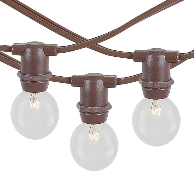 Novelty Lights 25' Clear Incandescent G30 Globe Outdoor String Lights