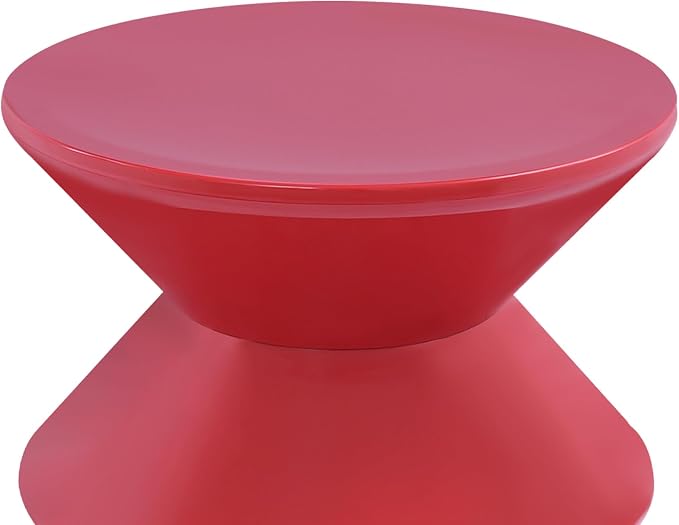 Funky Side Table Trendy Side Table Funky Sofa Stool Small Night Stand for Couch Sofa, White Outdoor Side Tables Boho Decor End Table for Coffee Patio (Red)