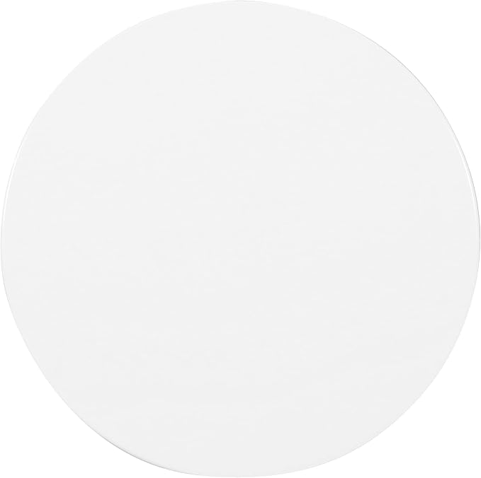 Outdoor Round Metal End Table Cut Out Design, Metal Round Patio Table Garden Stool Side Tables for Indoor Outdoor (White)