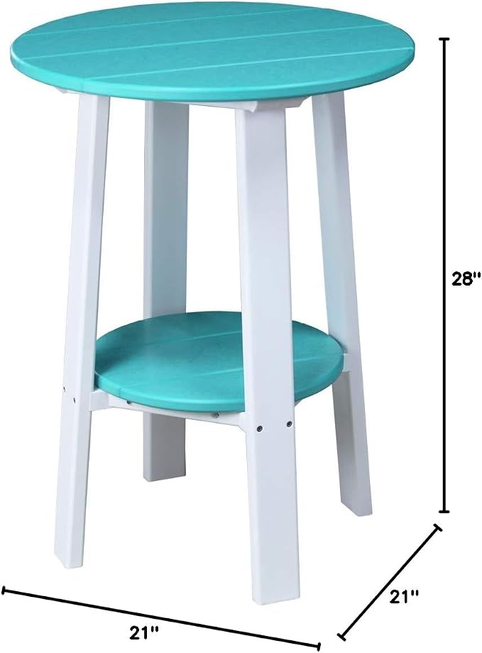 LuxCraft Deluxe End Table 28" Aruba/White