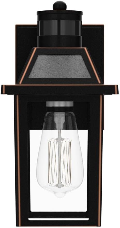 Yisuro Porch Lights with GFCI Outlet, Dusk to Dawn Outdoor Lights with Outlet, 3 Lighting Modes Exterior Light Fixture Waterproof, Outside Lights for House Front Door Patio Garage