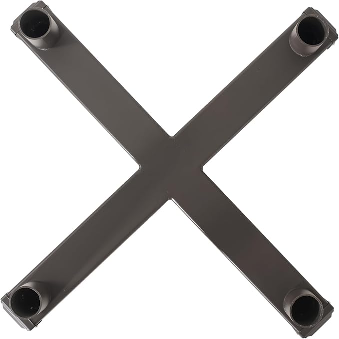 Tenon Adaptor with 4 Arms at 90 Degree, Round Bullhorn Adapter with 4 Tenons Pole Top Tenon Adapter for 2 3/8" LED Parking Lot Light, Outdoo Post Light Top Accessories Mount