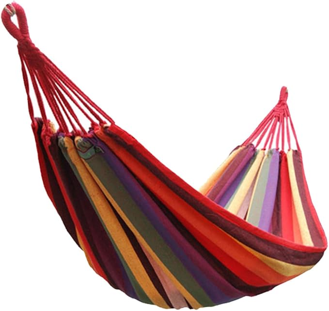 LIOOBO Camping Hammock Chair Swing Portable Outdoor Hammock Canvas Hanging Chair Easy Assembly