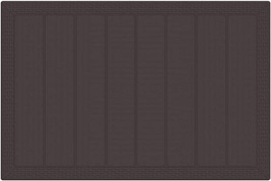 Garden Dining Set 7 pcs Brown Poly Rattan Patio Furniture Set Outdoor Dining Set for 6 with Rectangular Table and Removable Cushions Modern Design for Patio Balcony Backyard