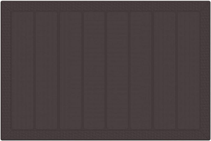 Garden Dining Set 7 pcs Brown Matte Polt Rattan Outdoor Patio Furniture Set with 6 Removable Cushion Chairs & Rectangular Table, UV-Resistant Frames for Backyard, Balcony, Lawn or Porch